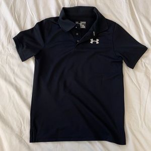 Boys Under Armour Heatgear polo shirt/ black